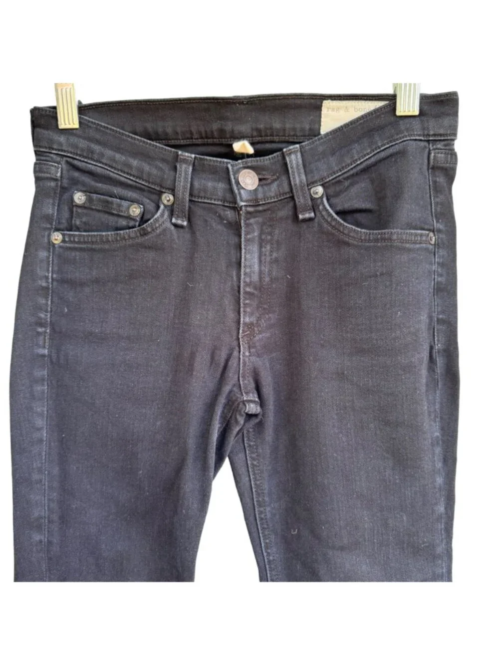 Rag & Bone Women's Coal Skinny Jeans Size 26 Button Fly Cotton Denim Designer - Picture 11 of 15